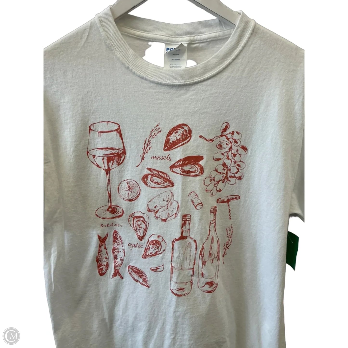 Top Short Sleeve By Port & Company In White, Size: M