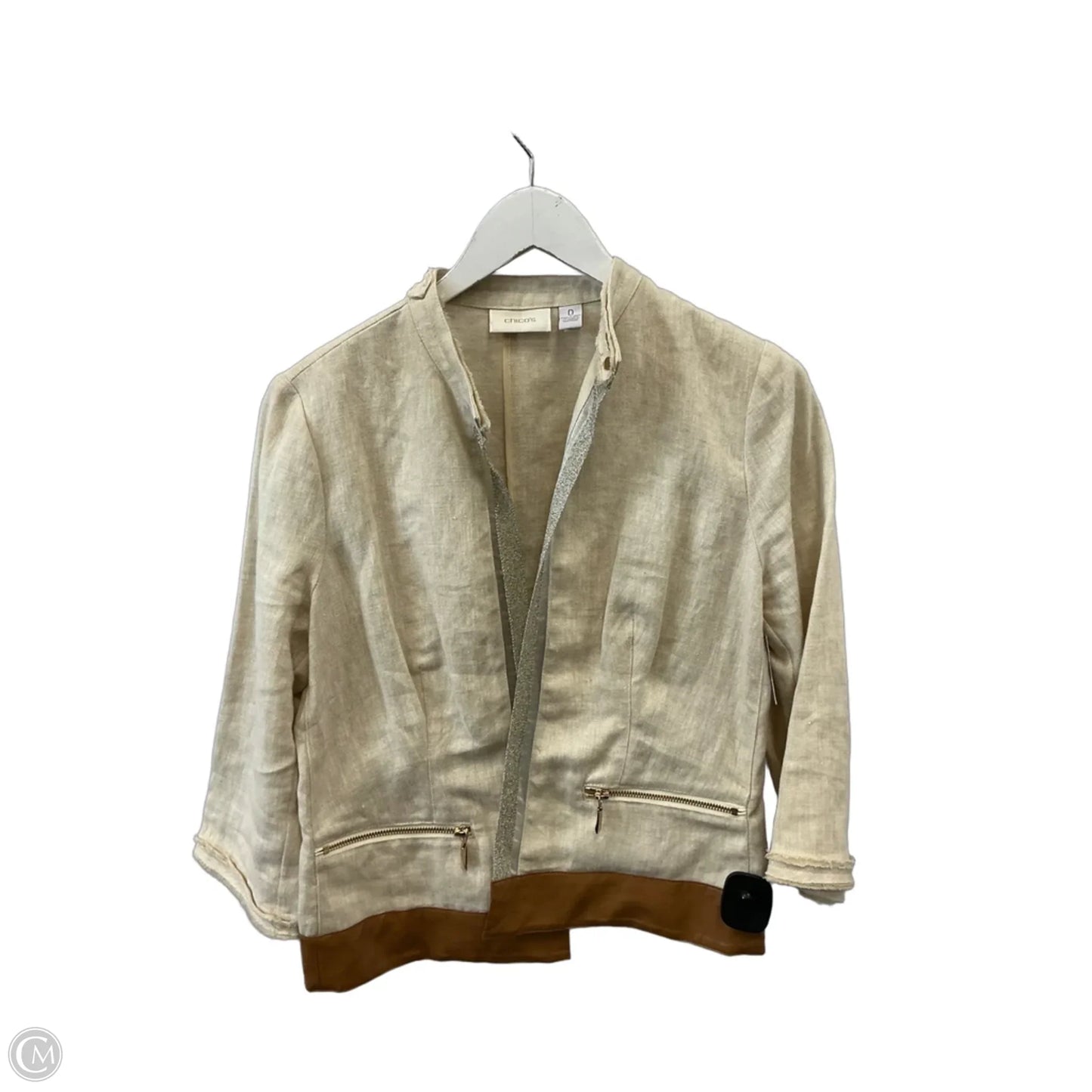 Blazer By Chicos In Tan, Size: S