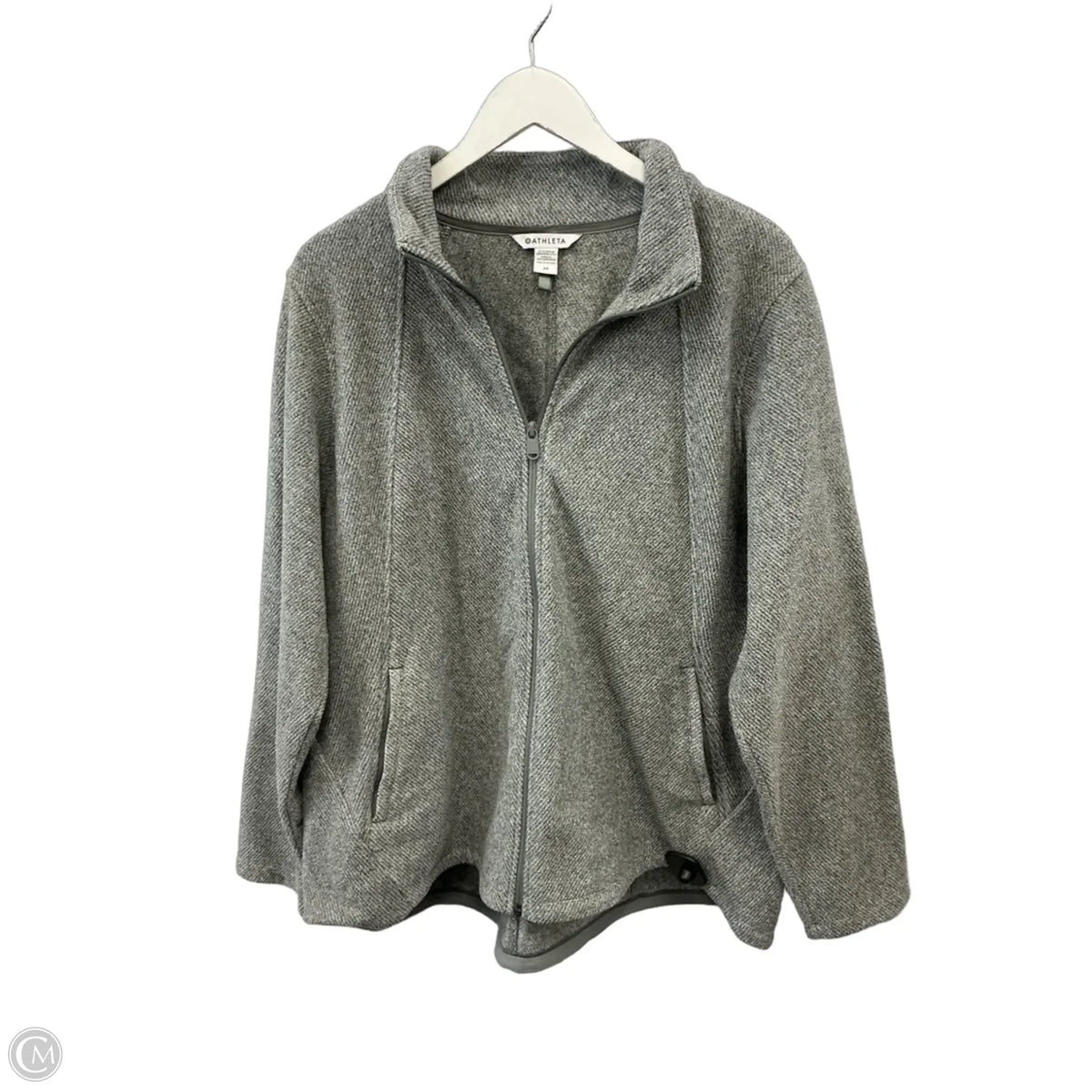 Athletic Jacket By Athleta In Grey, Size: 2x