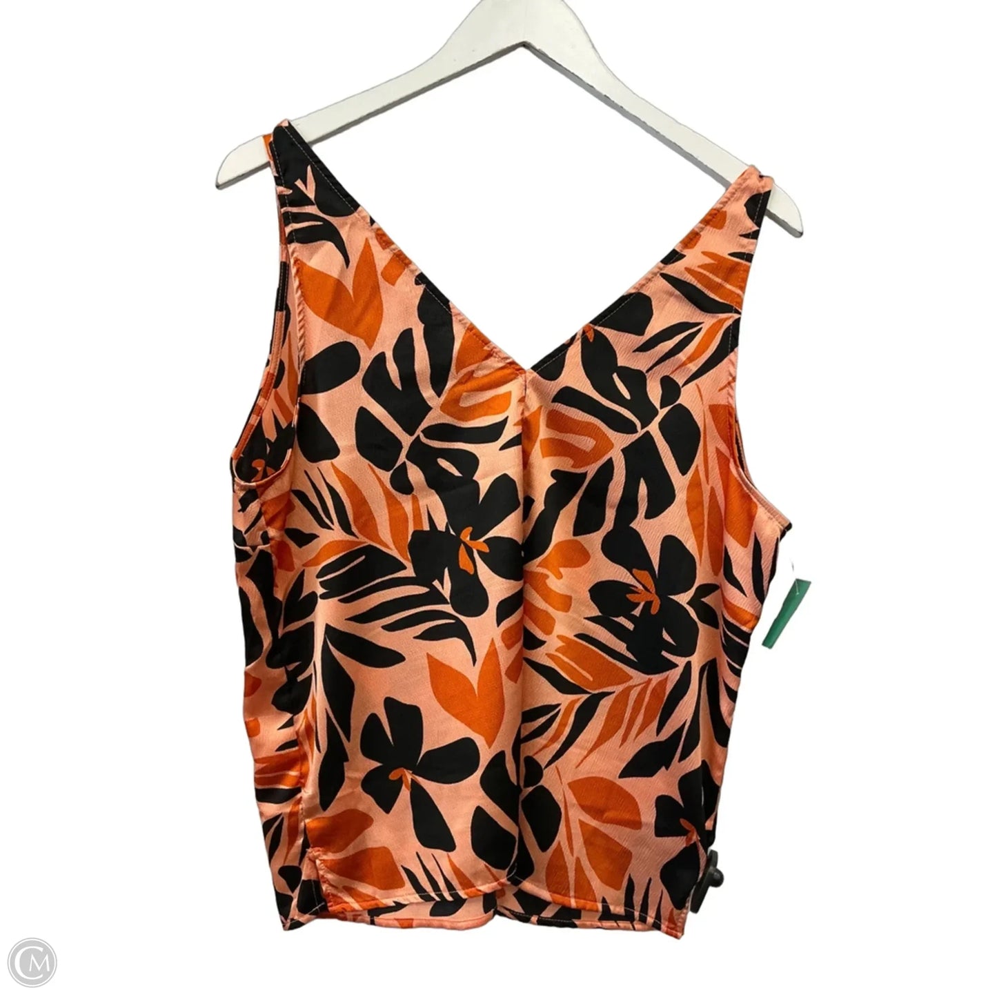 Top Sleeveless By Old Navy In Black & Orange, Size: L
