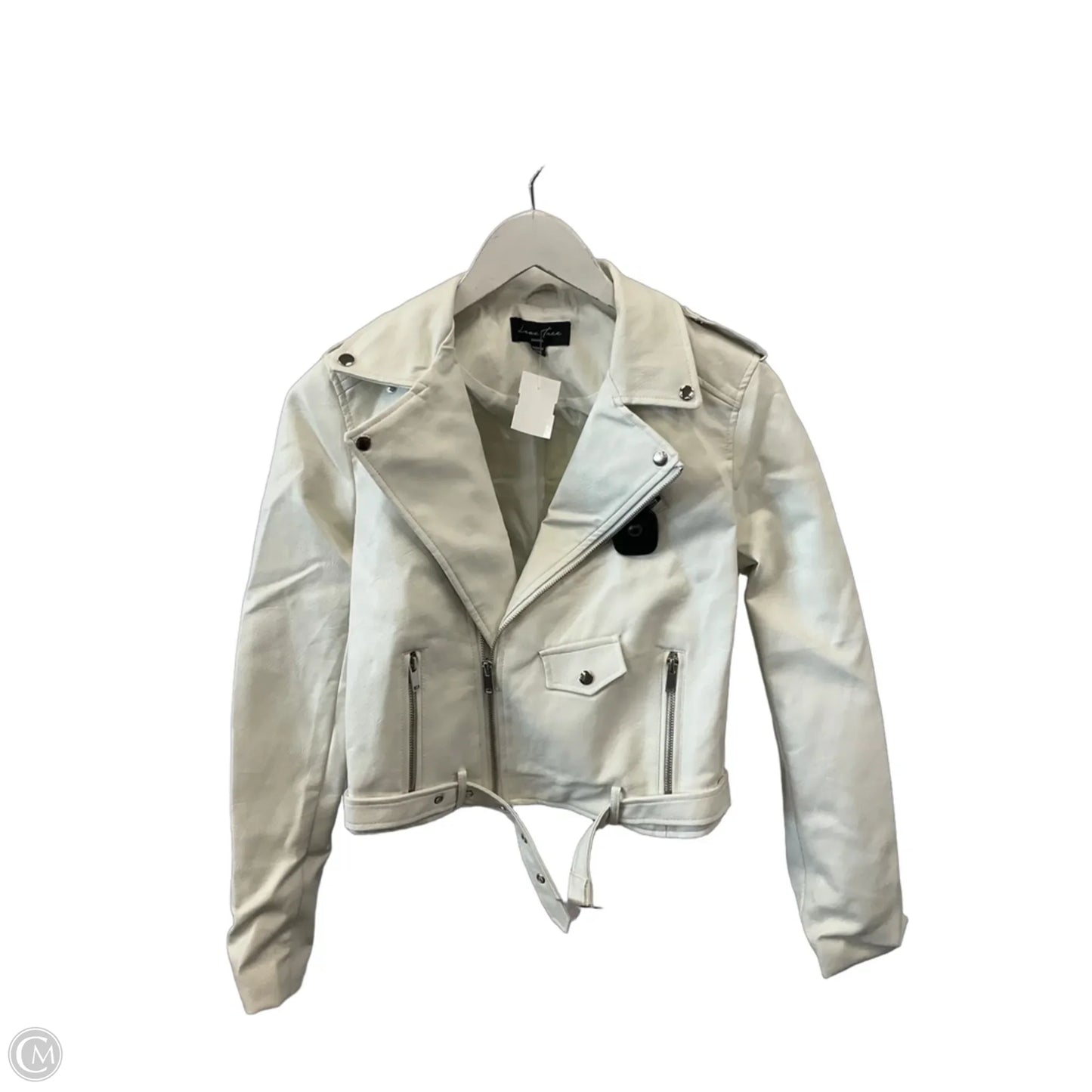 Jacket Leather By Love Tree In White, Size: S