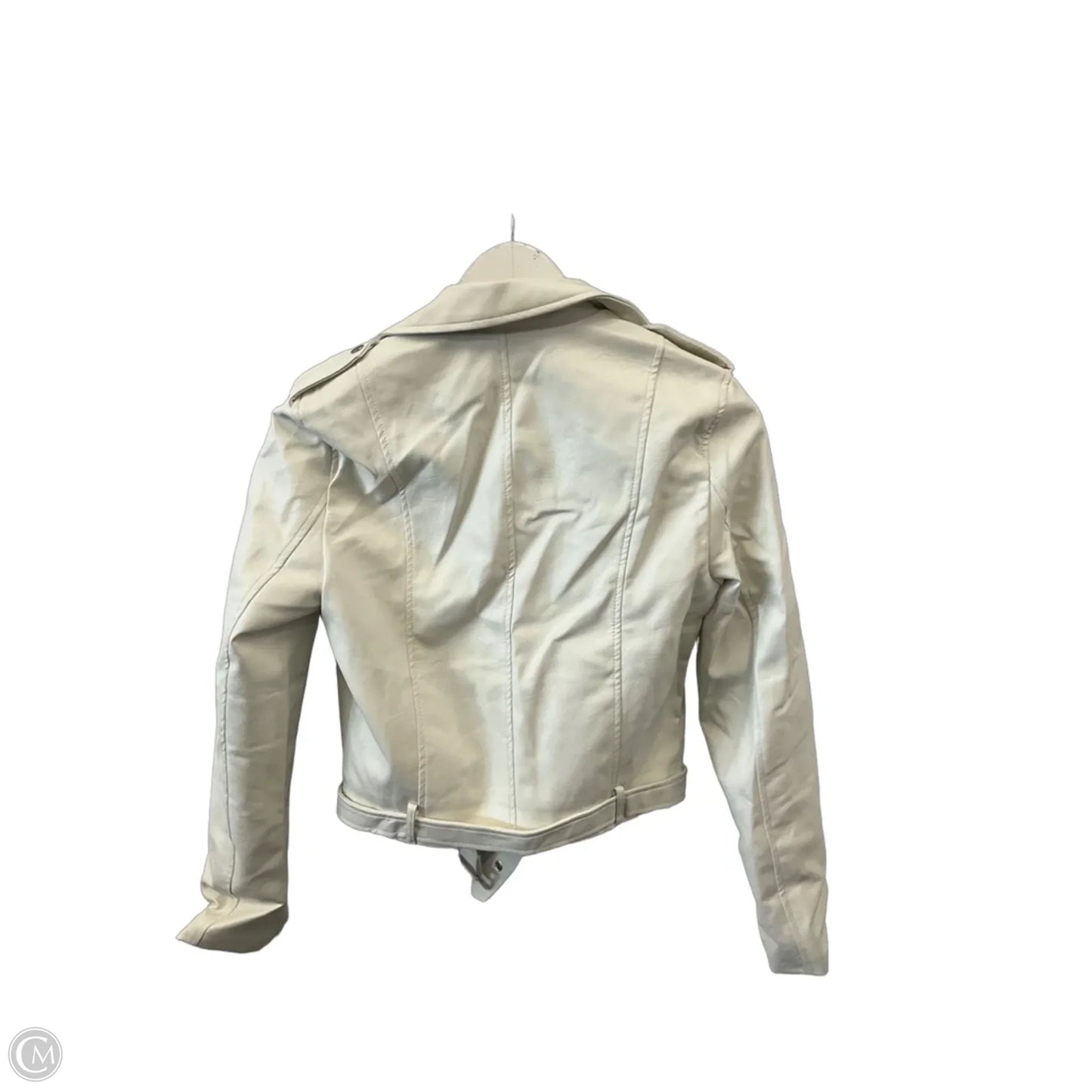 Jacket Leather By Love Tree In White, Size: S