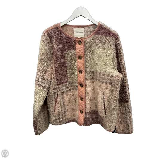 Jacket Faux Fur & Sherpa By Lucky Brand In Pink, Size: M