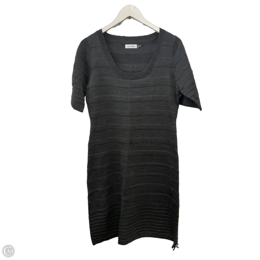 Dress Sweater By Calvin Klein In Grey, Size: M