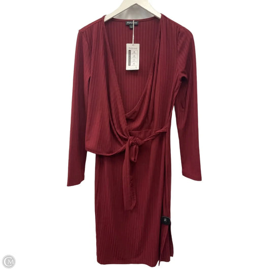 Dress Casual Short By Clothes Mentor In Maroon, Size: L