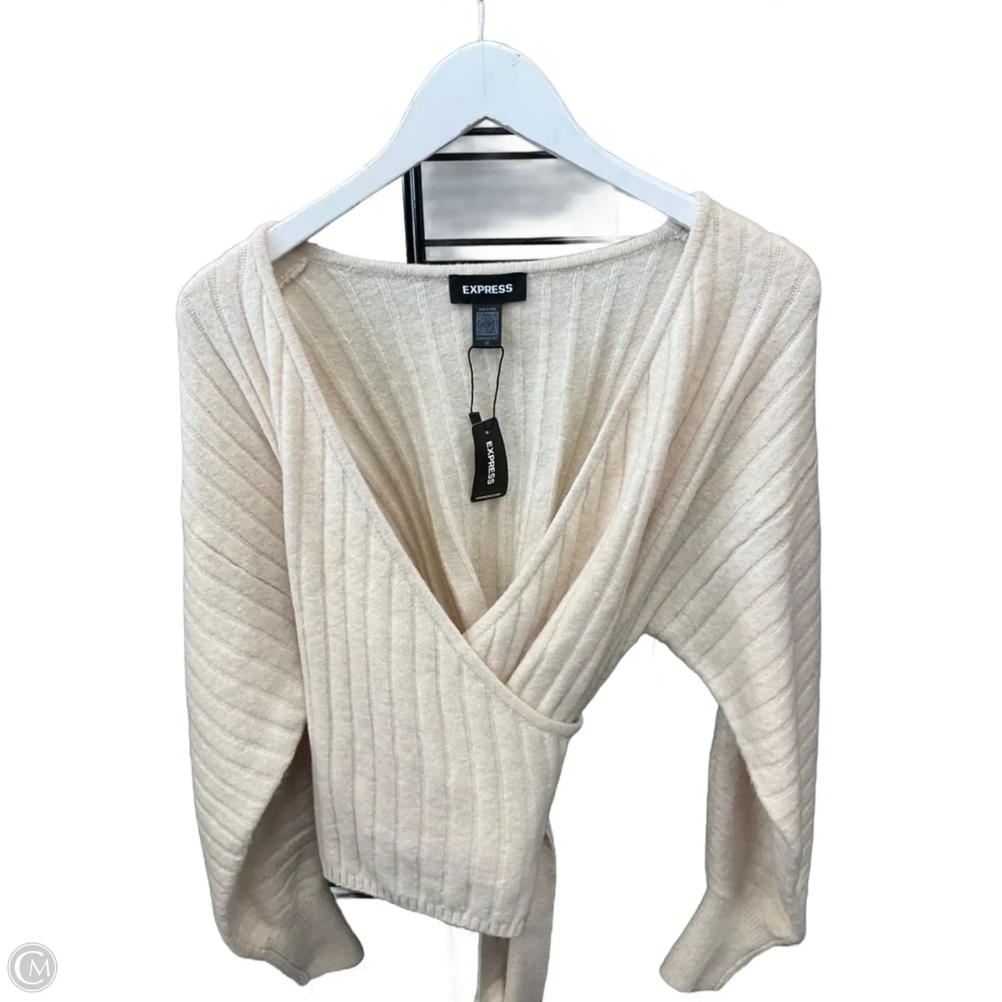 Top Long Sleeve By Express In Beige, Size: Xs