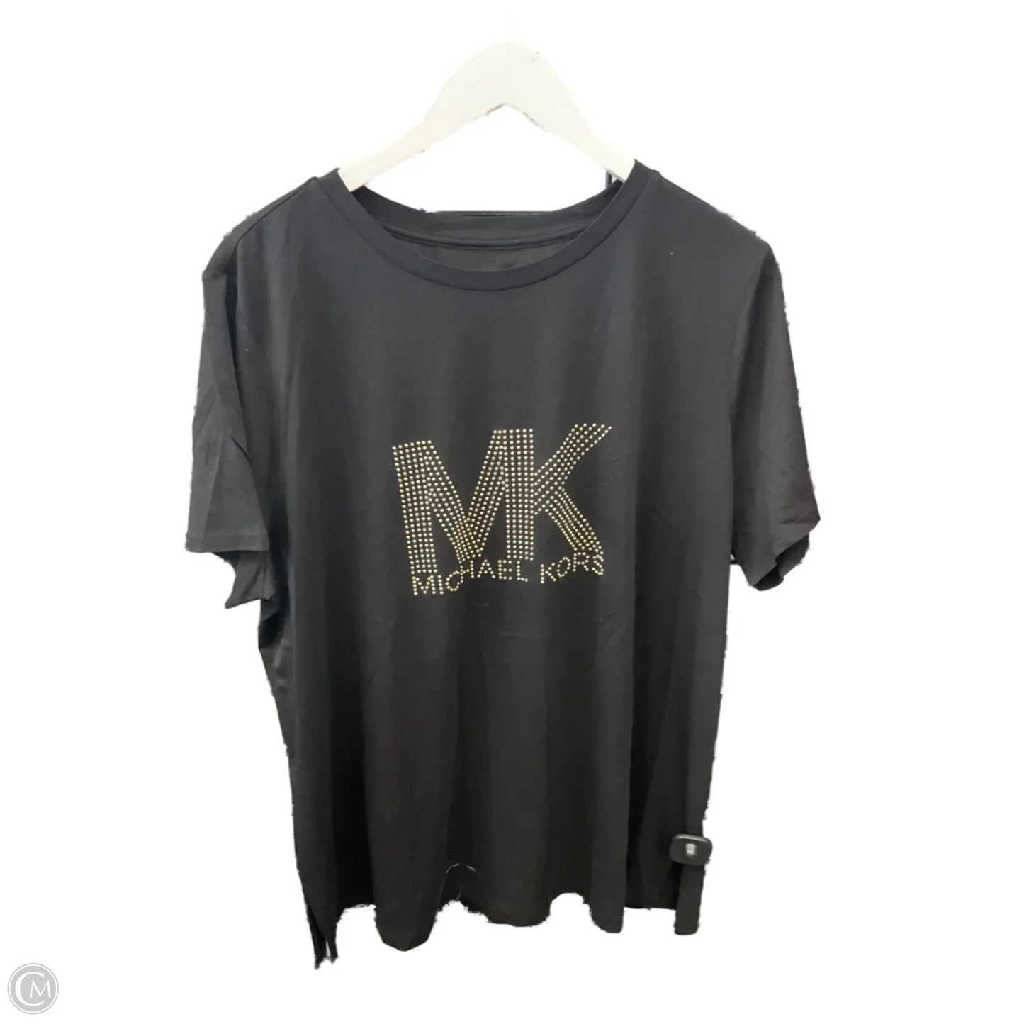 Top Short Sleeve By Michael By Michael Kors In Black, Size: 2x