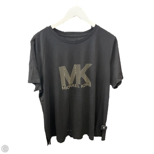 Top Short Sleeve By Michael By Michael Kors In Black, Size: 2x