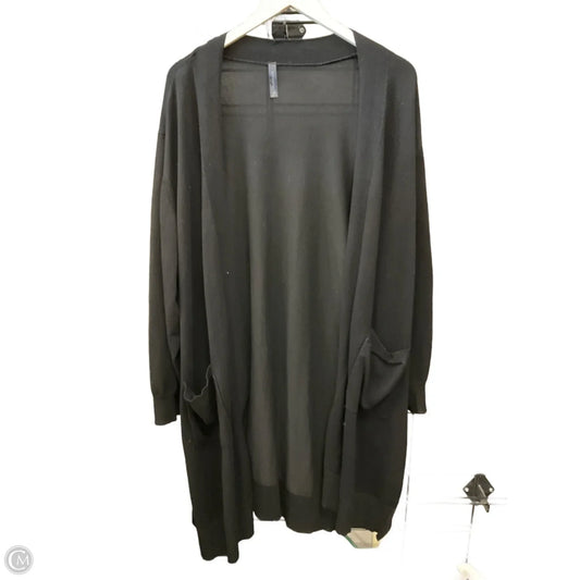 Sweater Cardigan By Massini In Black, Size: 3x