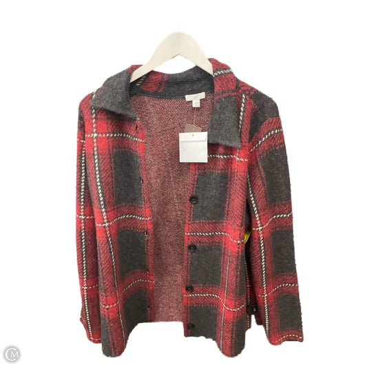 Jacket Shirt By J. Jill In Plaid Pattern, Size: M