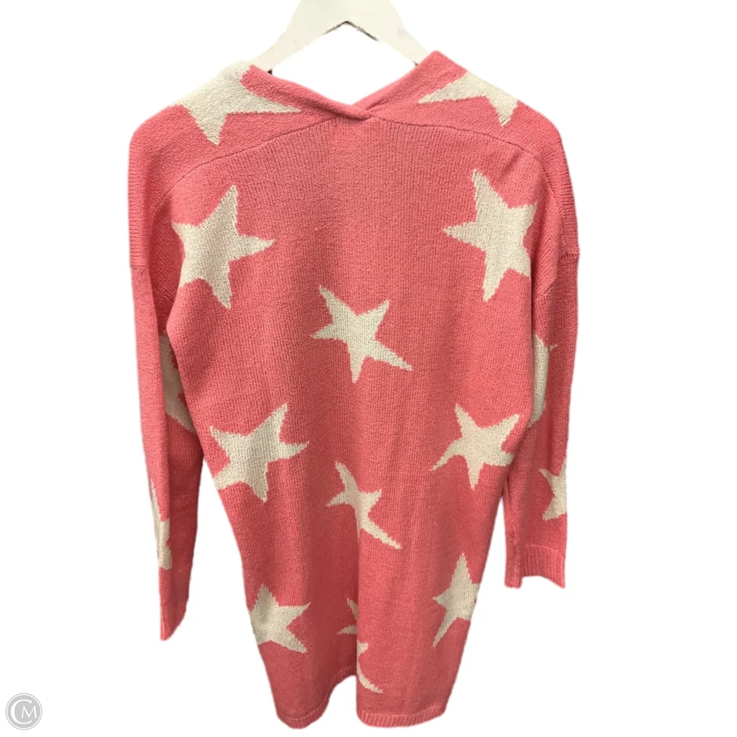 Cardigan By Peach Love Cream California In Pink & White, Size: M