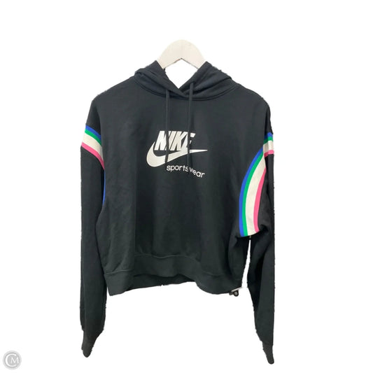 Sweatshirt Hoodie By Nike Apparel In Black, Size: M