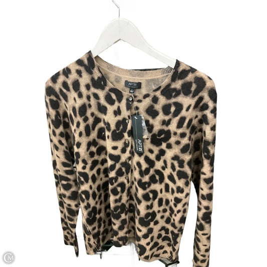 Cardigan By Apt 9 In Animal Print, Size: L