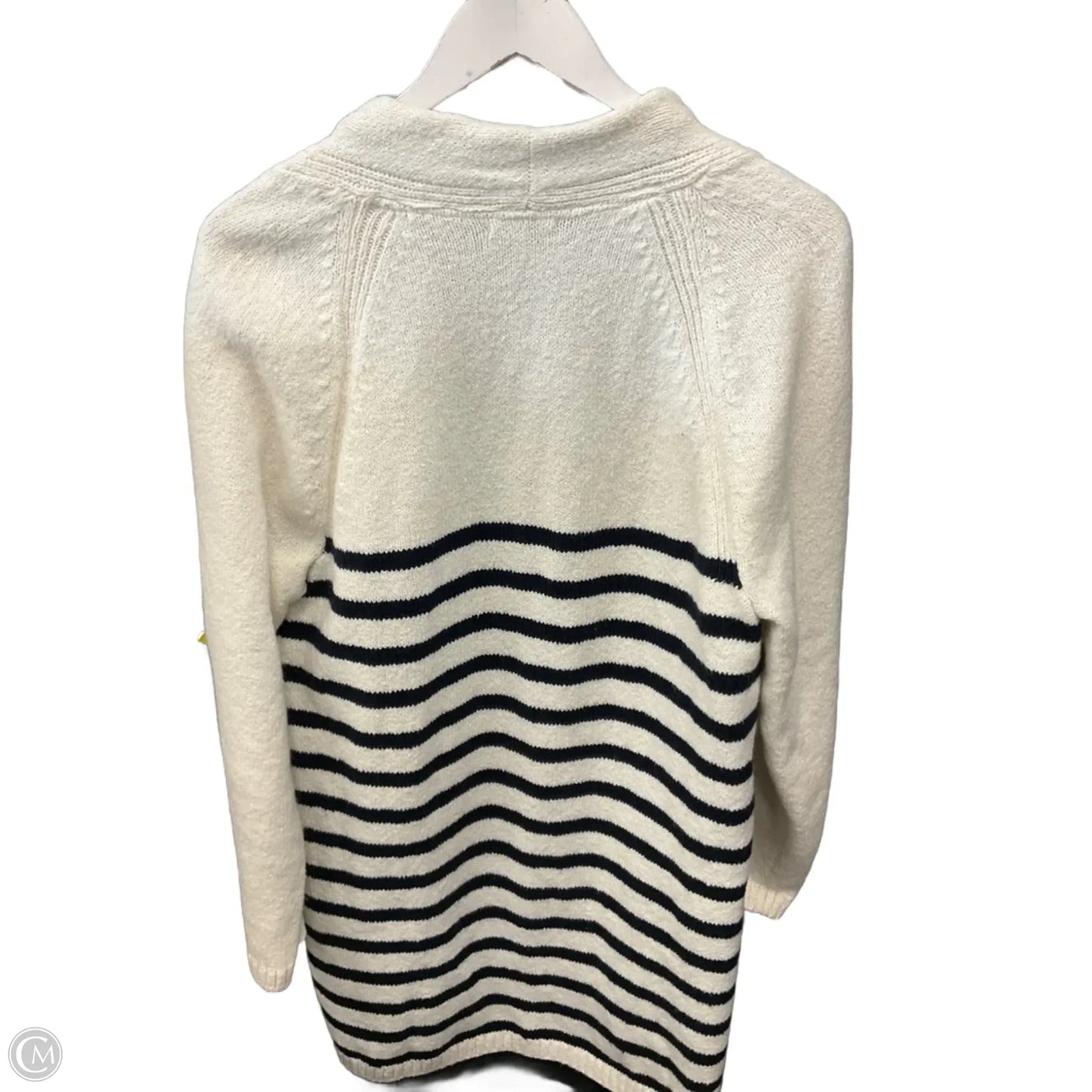 Sweater Cardigan By J. Jill In Striped Pattern, Size: M