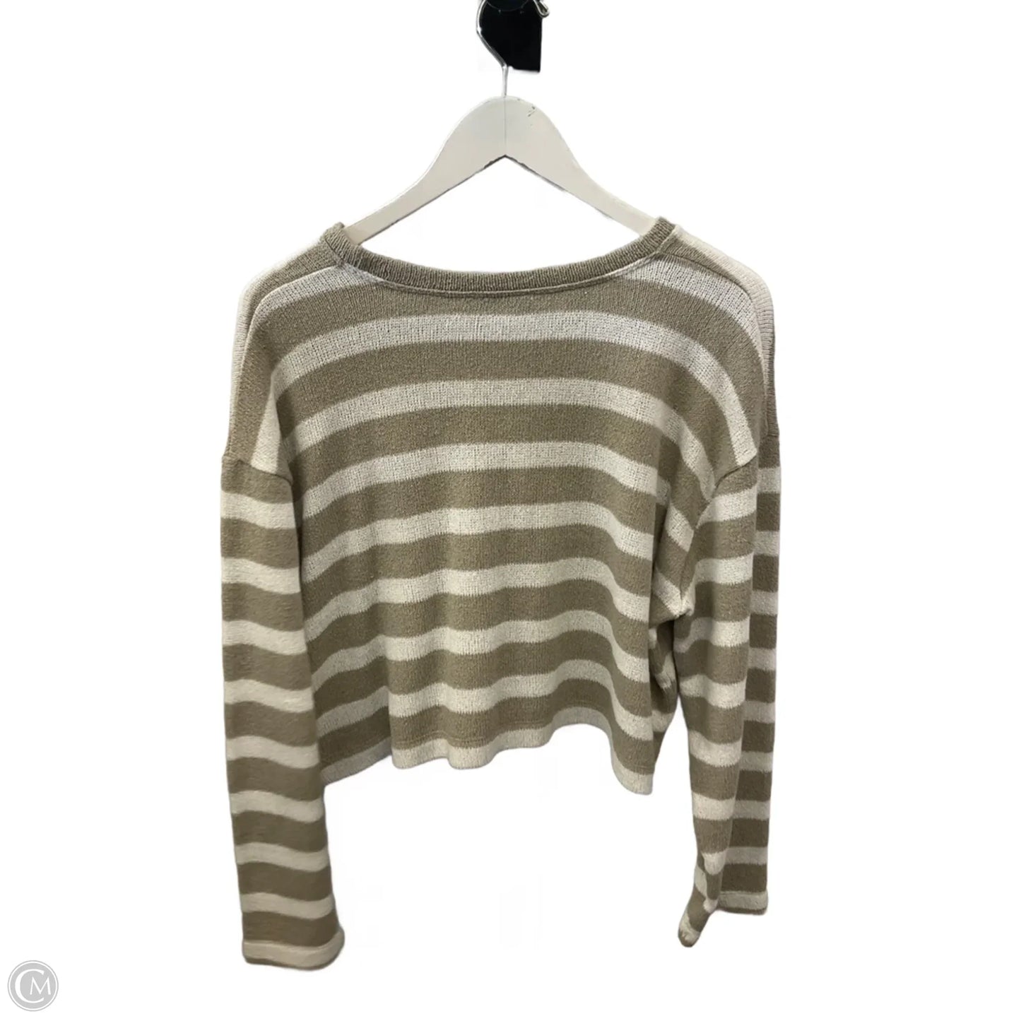 Top Long Sleeve By Zara In Striped Pattern, Size: M