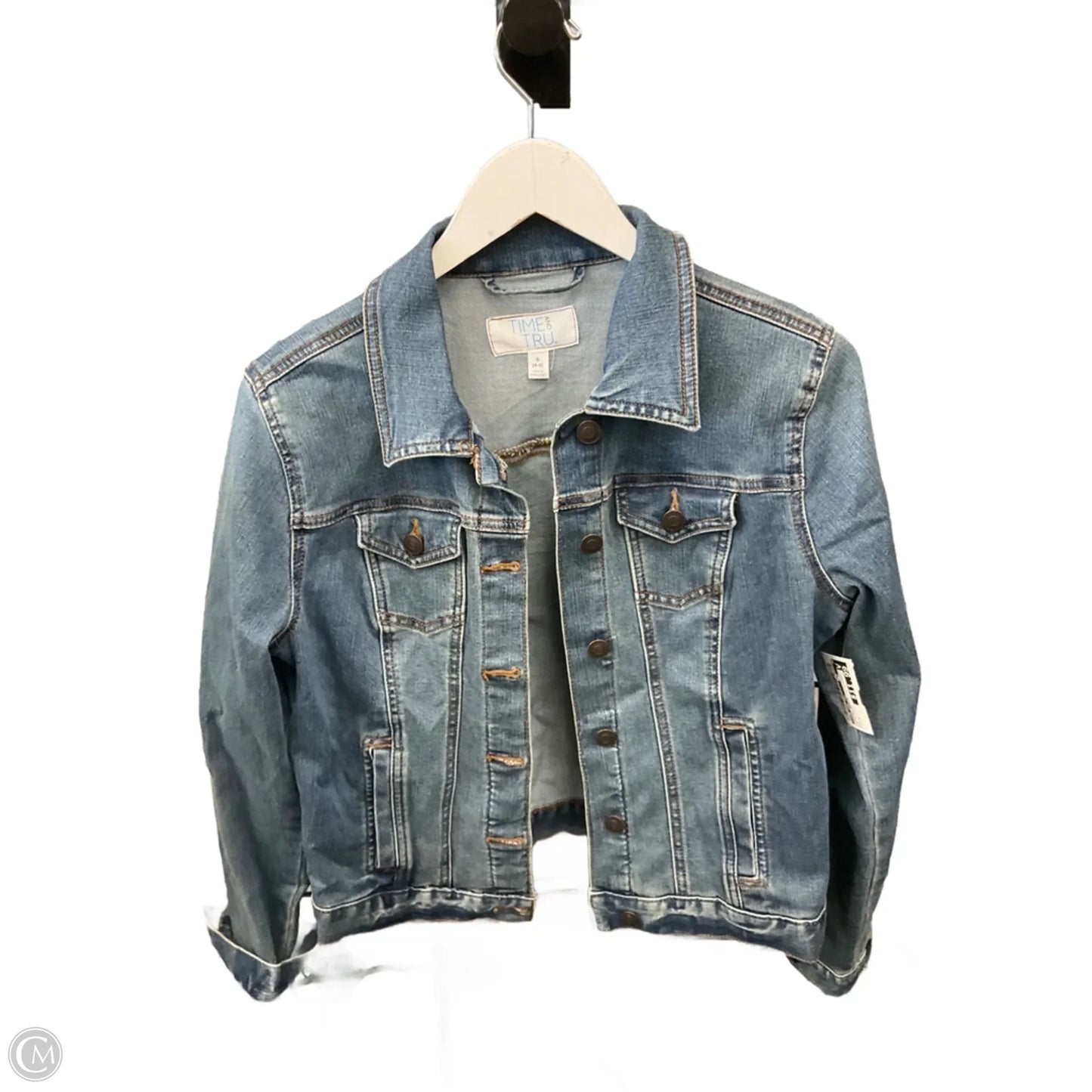 Jacket Denim By Time And Tru In Blue Denim, Size: S