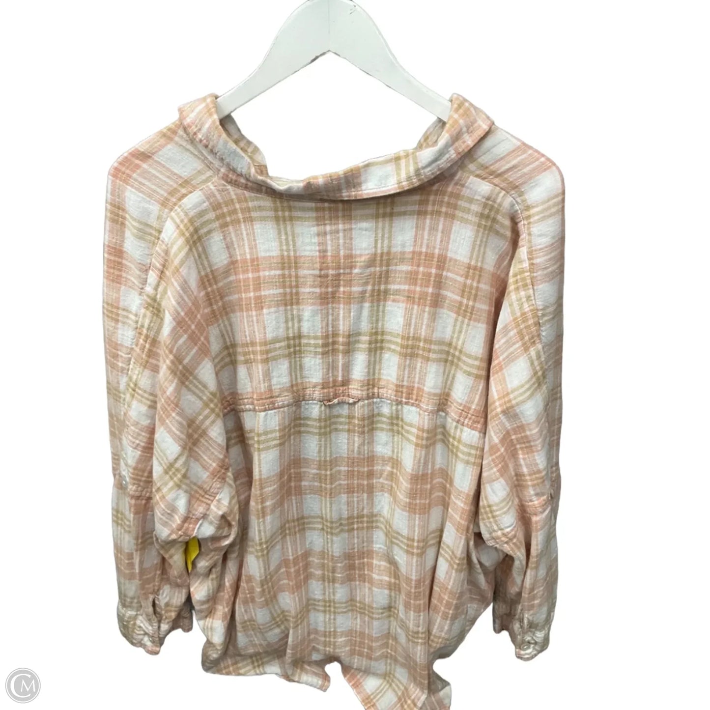 Top Long Sleeve By American Eagle In Peach, Size: M