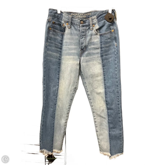 Jeans Cropped By American Eagle In Blue Denim, Size: 6
