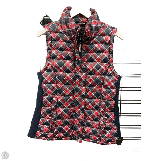 Vest Puffer & Quilted By Tommy Hilfiger In Blue & Red & White, Size: M