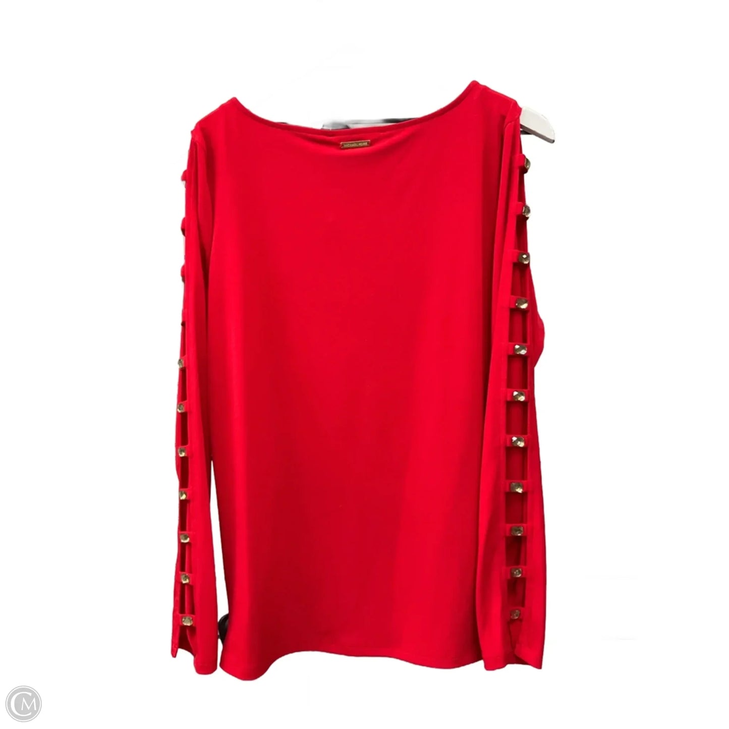 Top Long Sleeve By Michael By Michael Kors In Red, Size: M