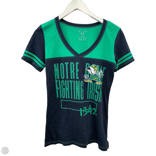 Athletic Top Short Sleeve By Blue 84 In Blue & Green, Size: L