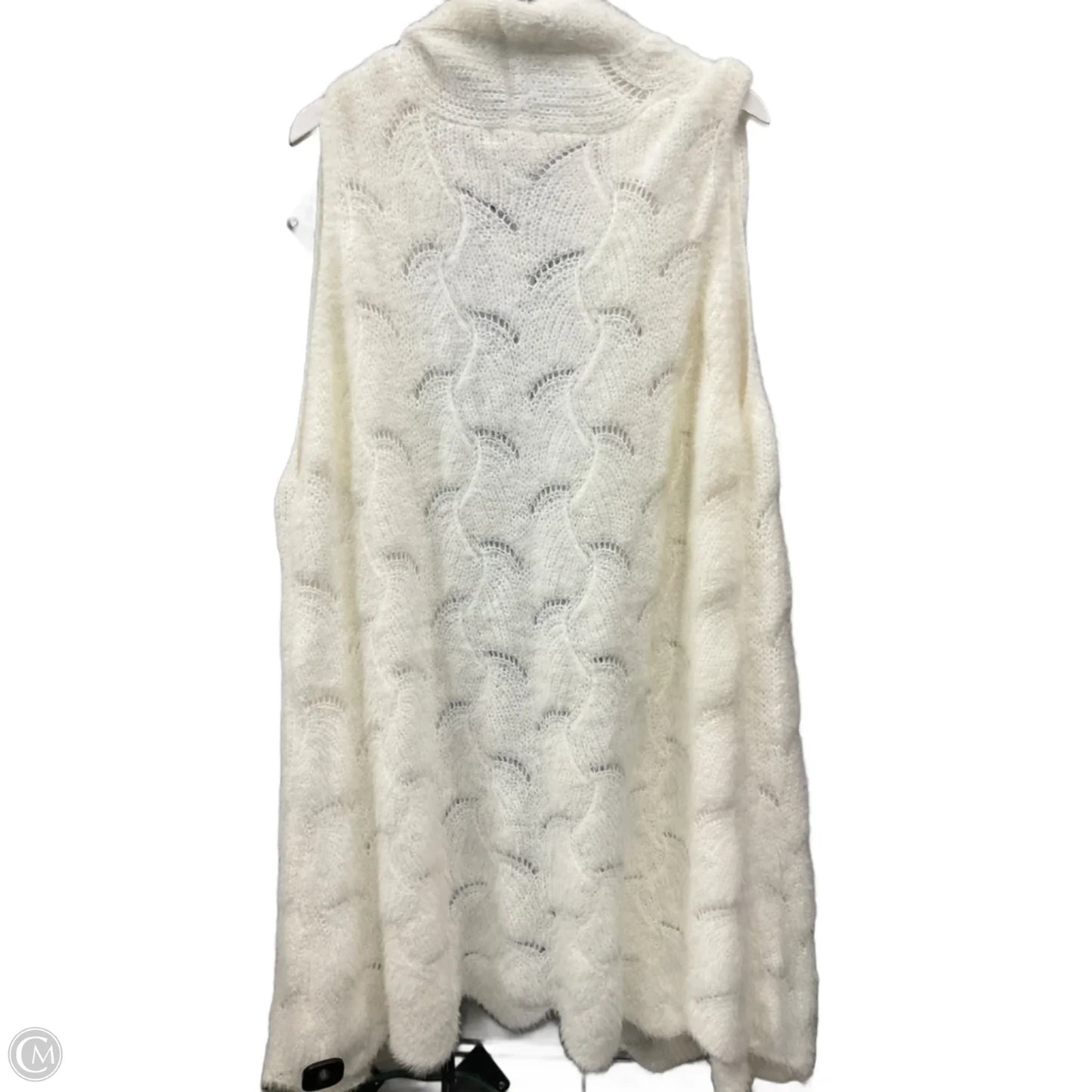 Vest Sweater By Cato In White, Size: 3x