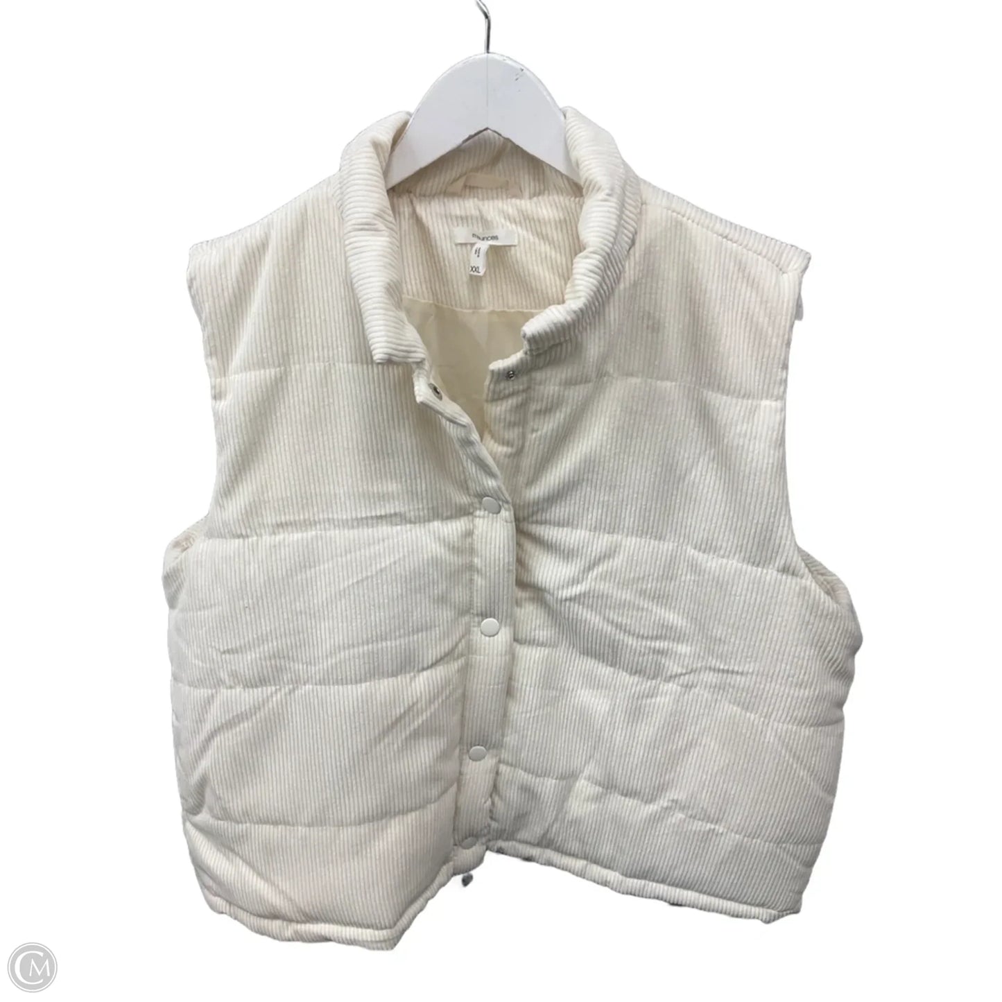 Vest Puffer & Quilted By Maurices In Cream, Size: Xxl