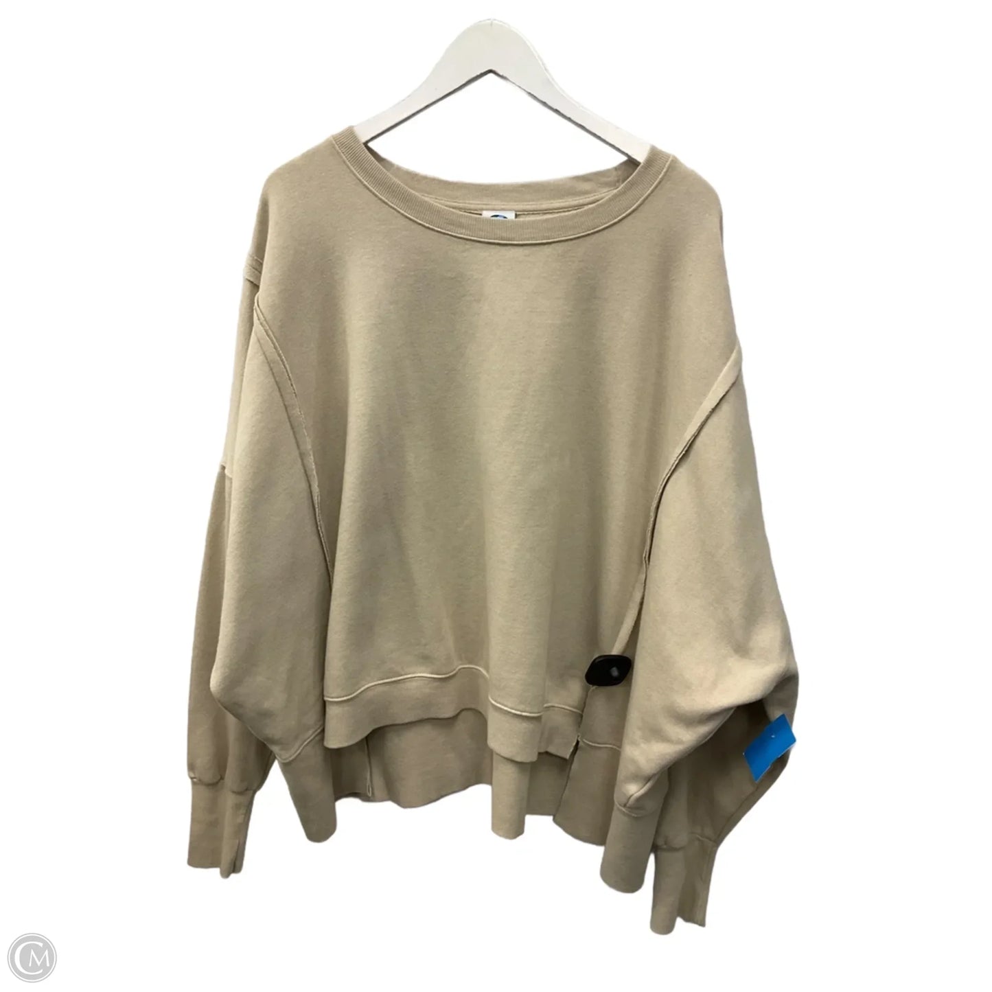 Sweatshirt Crewneck By Clothes Mentor In Beige, Size: M