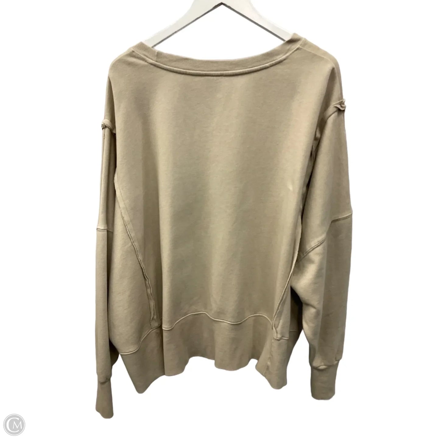 Sweatshirt Crewneck By Clothes Mentor In Beige, Size: M