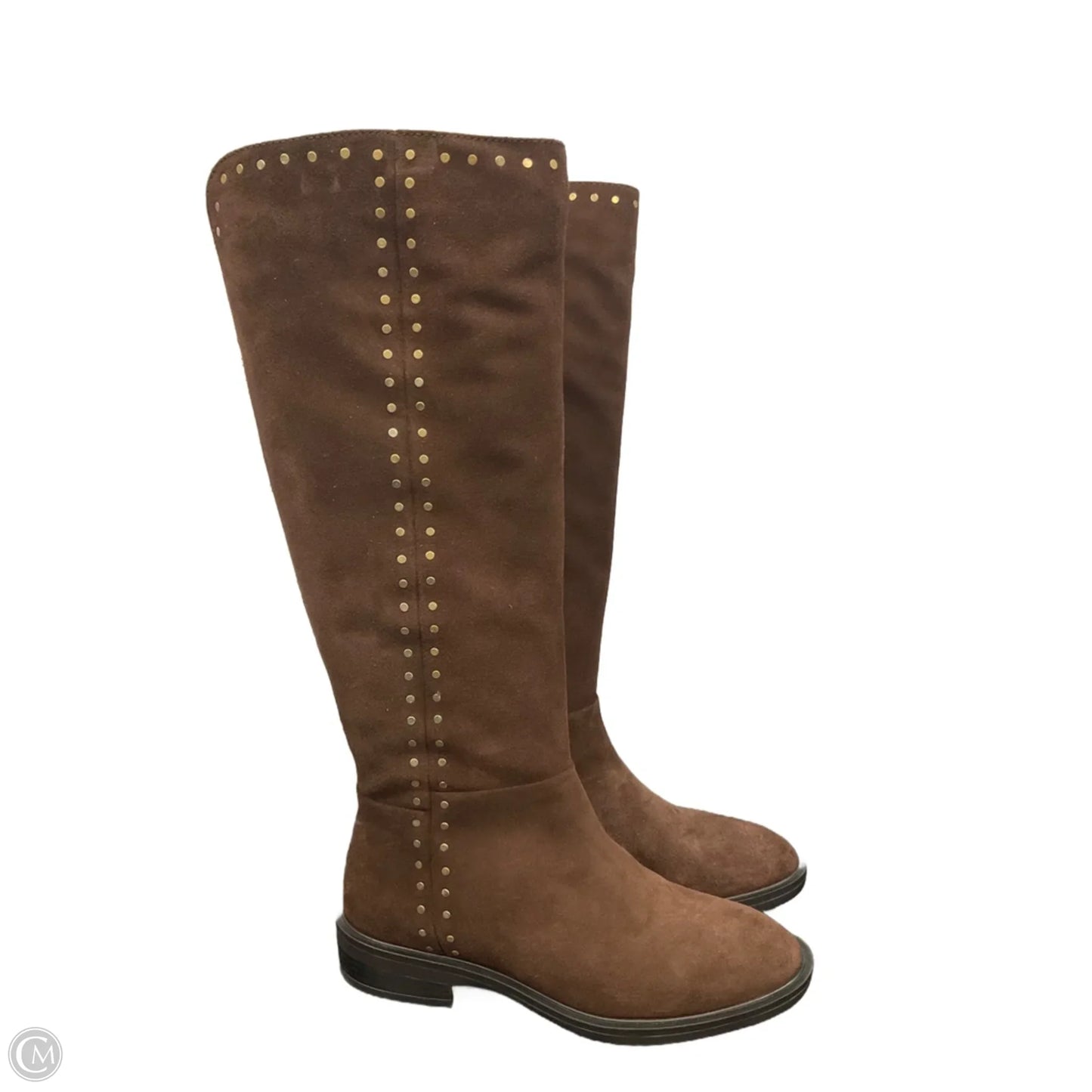Boots Knee Heels By Clothes Mentor In Brown, Size: 6.5