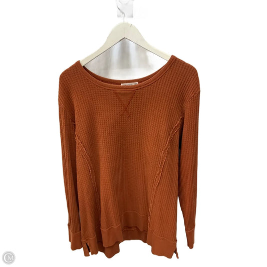Top Long Sleeve By 89th And Madison In Orange, Size: Xl