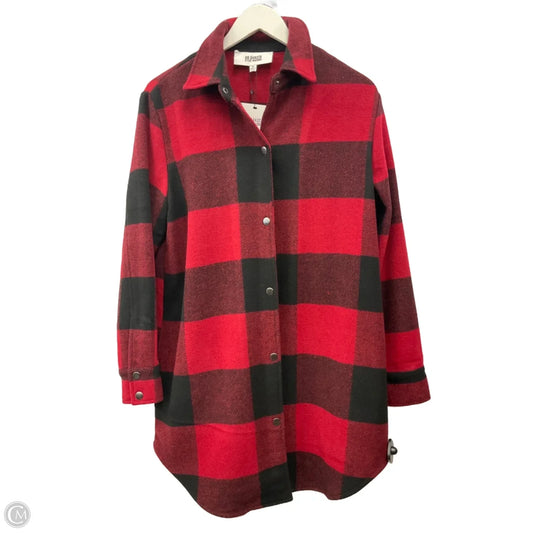 Jacket Shirt By Bb Dakota In Plaid Pattern, Size: M