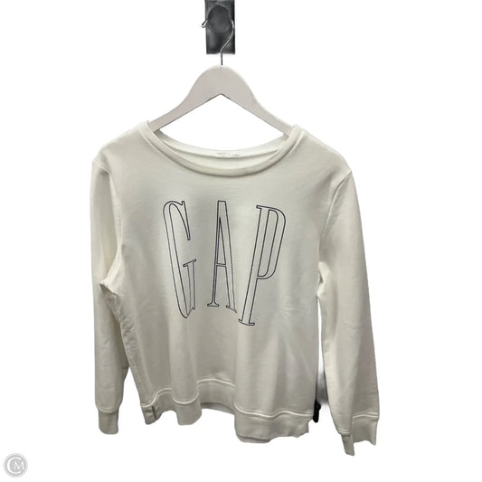 Sweatshirt Crewneck By Gap In White, Size: L