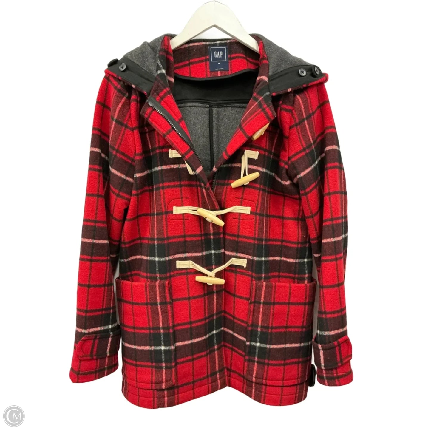 Coat Other By Gap In Plaid Pattern, Size: M