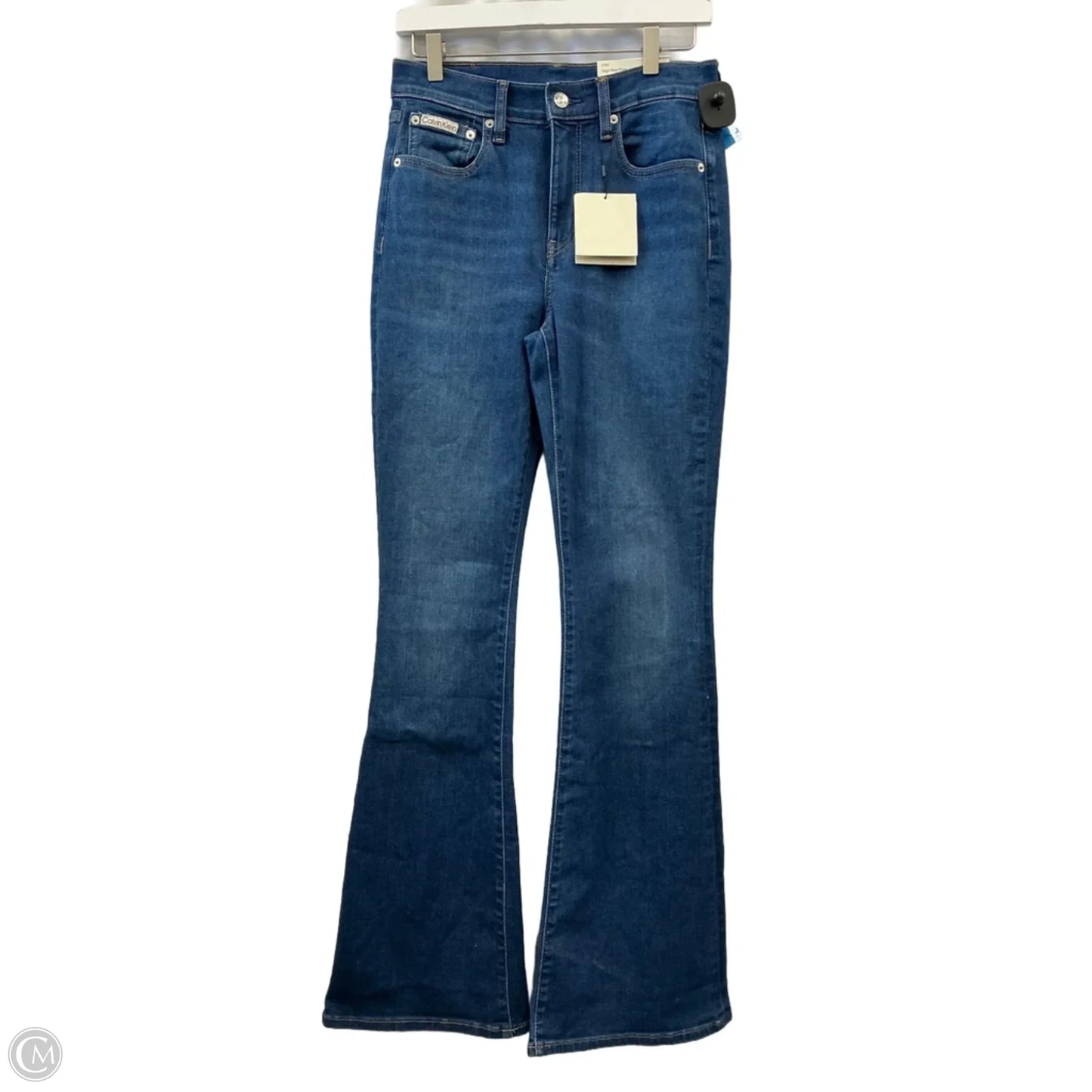 Jeans Flared By Calvin Klein In Blue Denim, Size: 4