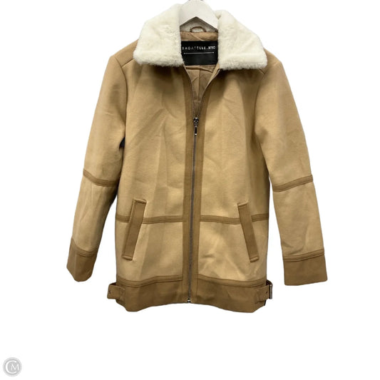 Coat Peacoat By Bagatelle In Tan, Size: S