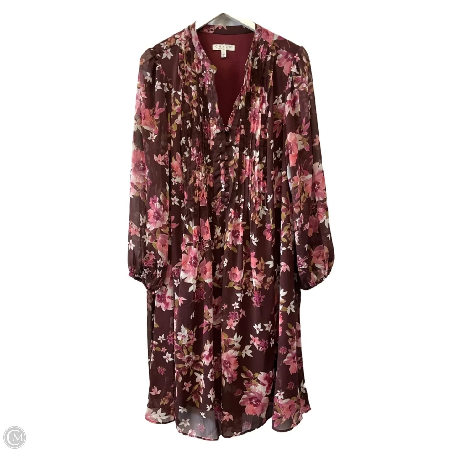 Dress Casual Midi By Chaus In Floral Print, Size: 16