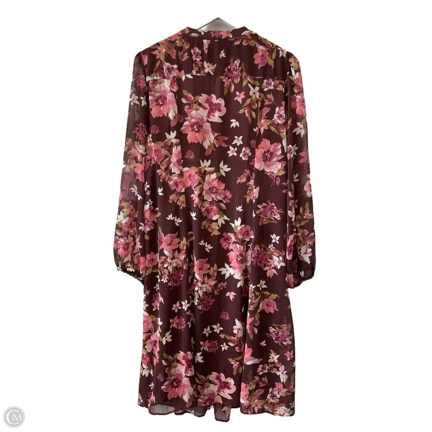 Dress Casual Midi By Chaus In Floral Print, Size: 16