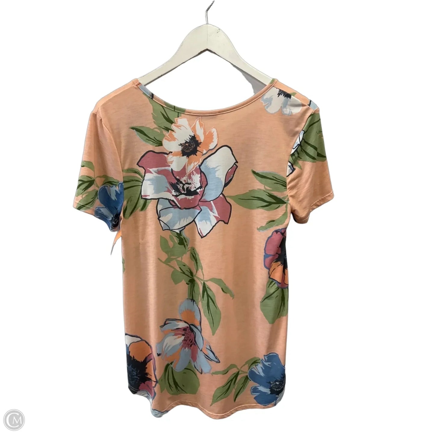 Top Short Sleeve By Clothes Mentor In Peach, Size: M