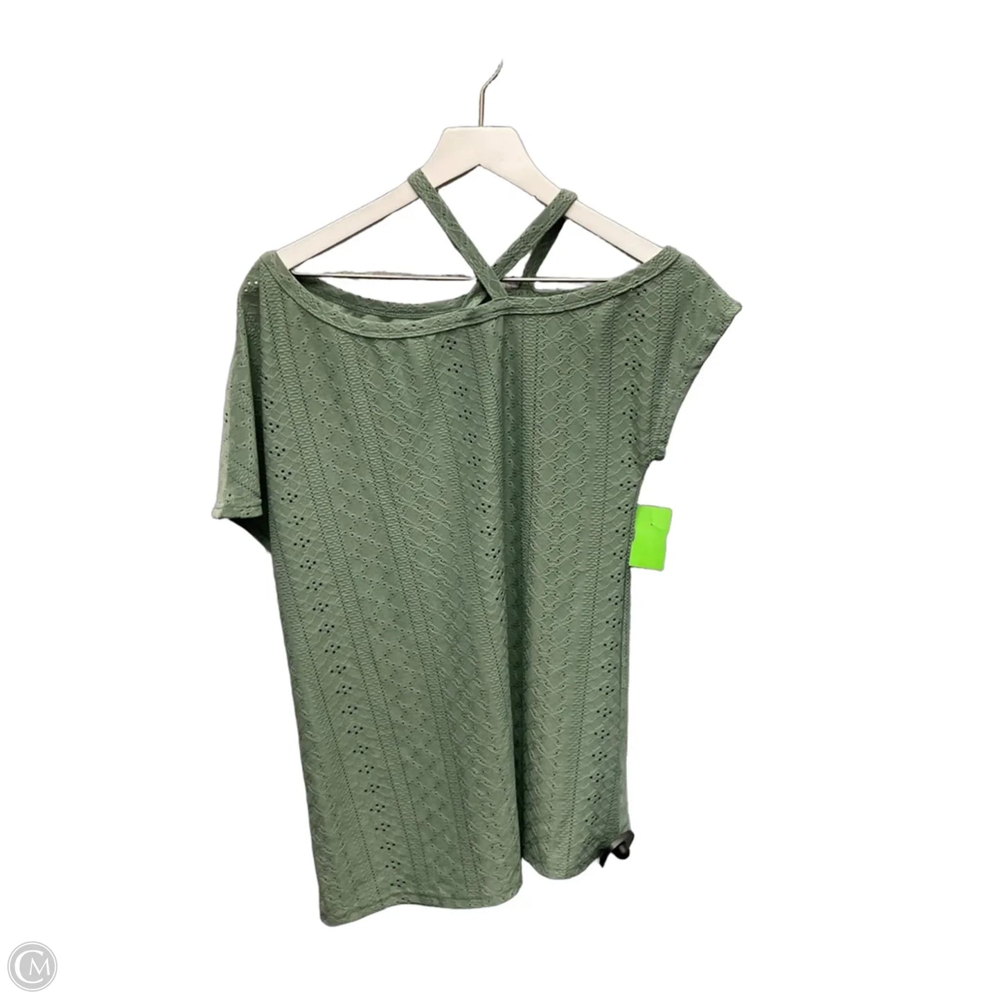 Top Short Sleeve By Cmf In Green, Size: L