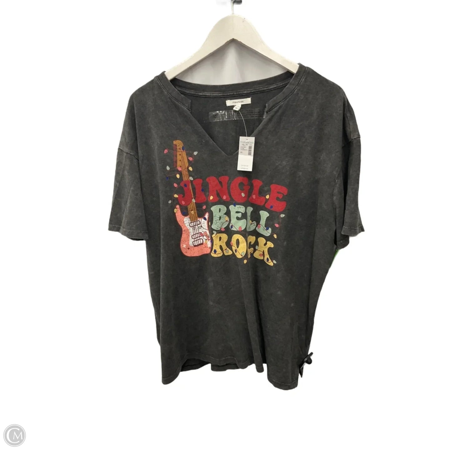 Top Short Sleeve By Maurices In Grey, Size: 0x