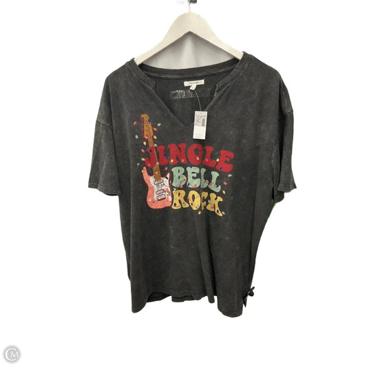 Top Short Sleeve By Maurices In Grey, Size: 0x