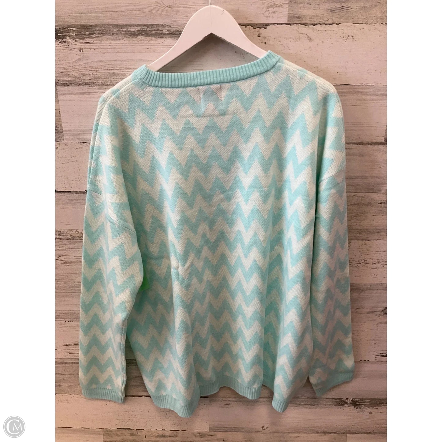 Top Long Sleeve By Clothes Mentor In Chevron Pattern, Size: 2x