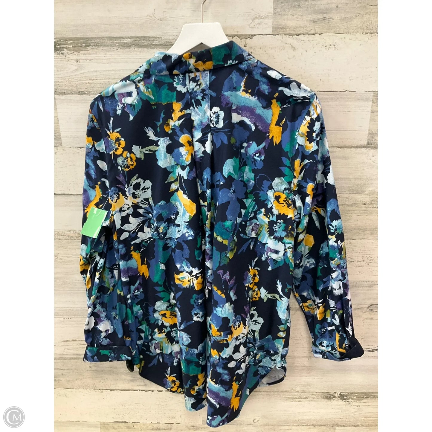 Top Long Sleeve By Chicos In Navy, Size: Xl