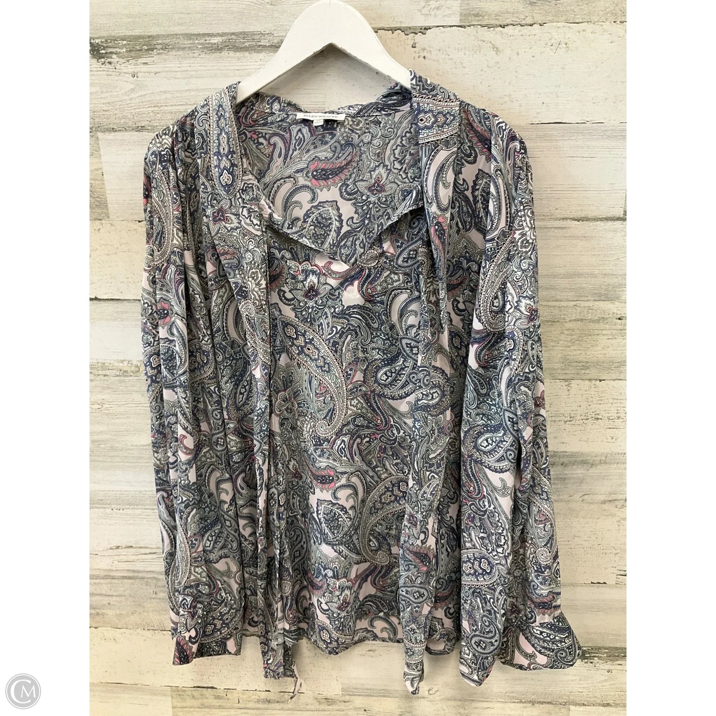 Top Long Sleeve By Clothes Mentor In Paisley Print, Size: 3x