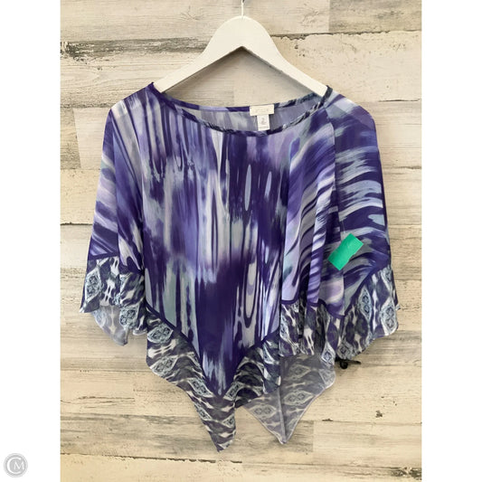 Poncho By Chicos In Purple, Size: L