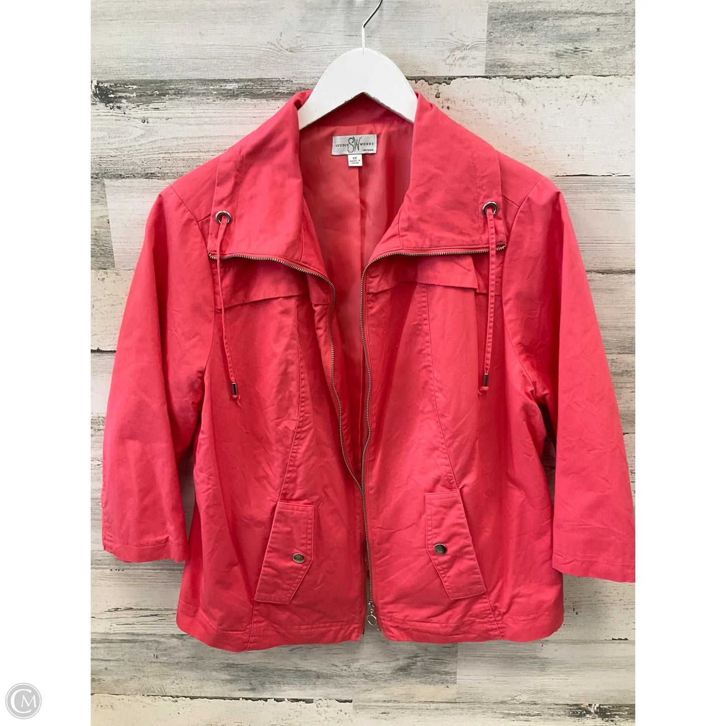 Jacket Utility By Studio Works In Coral, Size: 1x