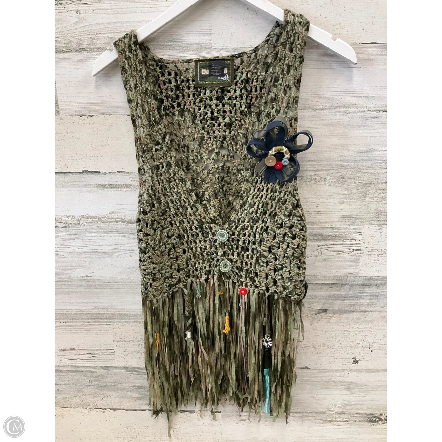 Vest Other By Desigual In Green, Size: L