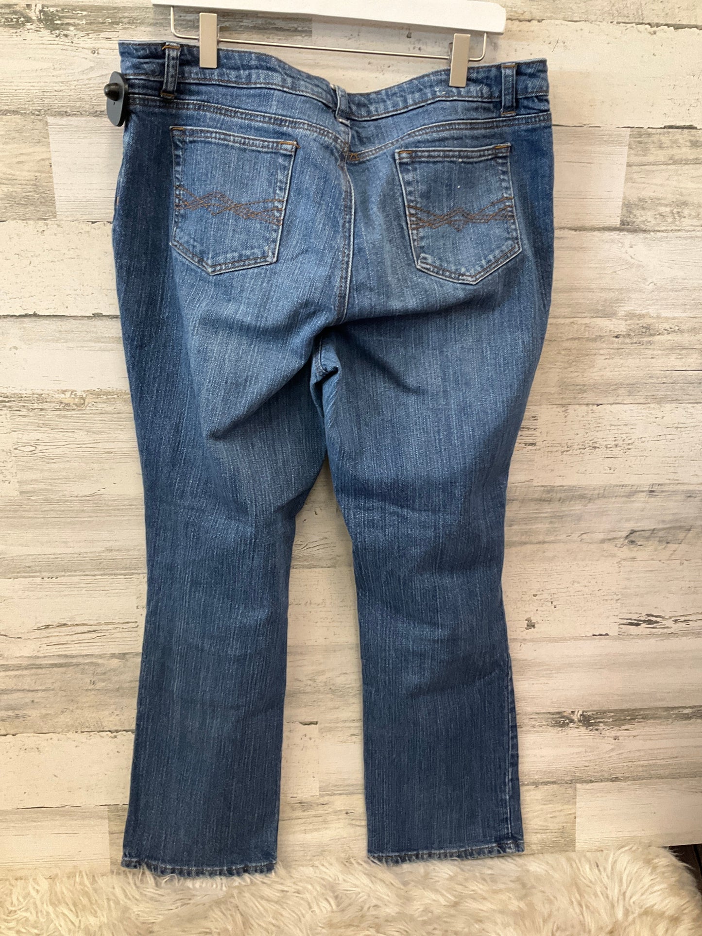 Jeans Straight By St Johns Bay In Blue Denim, Size: 16