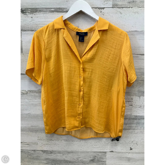 Top Short Sleeve By Rachel Zoe In Yellow, Size: S
